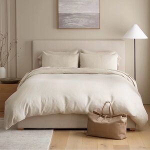 Quince Cream Linen Duvet Cover Set
